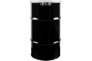 BAYTEC 16 Gal Steel Drum Open-Head Bolt Ring White Top