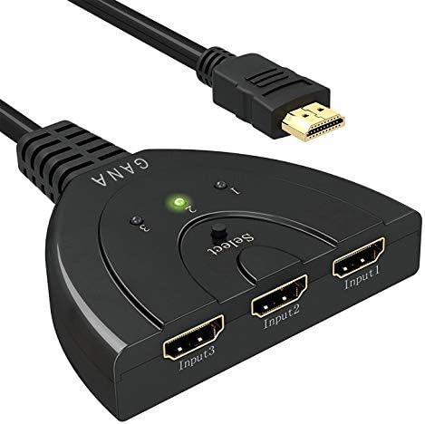 Hdmi切替器 Gana Hdmi分配器 セレクター 3入力1出力 1080p 安心の実績 高価 買取 強化中 3d対応 メス オス 電源不要 Xbox One Fire 分配器 Stick Tv 液晶テレビ対応 ゲーム機 Hdmi