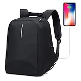 Anti-Theft Business Laptop Backpack with USB Charging Port Fits to 15.6 Inch Computer Lightweight Water-Resistant Knapsack Black1 CB0405