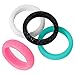 Pomê - Silicone Wedding Ring Bands for Women - Stylish & Affordable Silicone Rubber Wedding Rings for Everyday Use & An Active Lifestyle - Set of 4