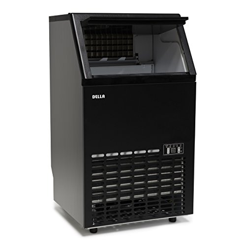 Della Commercial Built-In Ice Machine Maker Undercounter Restaurant 110LB / 24hr, Black