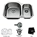 Kraus KBU23 32 inch Undermount 60/40 Double Bowl 16 gauge Stainless Steel Kitchen Sink