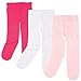 Luvable Friends Baby Girls' Nylon Tights, Dark Pink Light Pink, 18-24 Months US