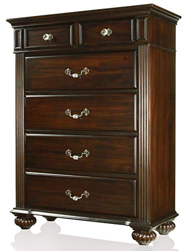 247SHOPATHOME IDF-7129EK-6PC Bedroom-Furniture-Sets, King, Walnut