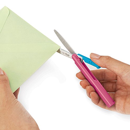 Plus Pen Style Compact Twiggy Scissors with Cover, White (34609) - Thumbnail 3