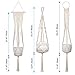 SOONOW 3 Pack Macrame Plant Hangers, Hanging Planters for Indoor Plants with Hooks Home Decor