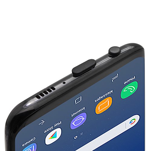 PortPlugs USB-C Dust Plugs & Headphone Jack Protectors for Samsung, Android, MacBooks, Laptops & Tablets – Type-C Charging Ports – Includes Cleaning Brush – Black (10 Pairs)