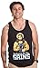 Ann Arbor T-shirt Co. Hallowed Be Thy Gains | Funny Muscle Jesus Weight Lifting Workout Humor Tank Top - Black, Medium