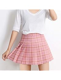 Falda corta de cintura alta plisada para dama, diseño de uniforme escolar