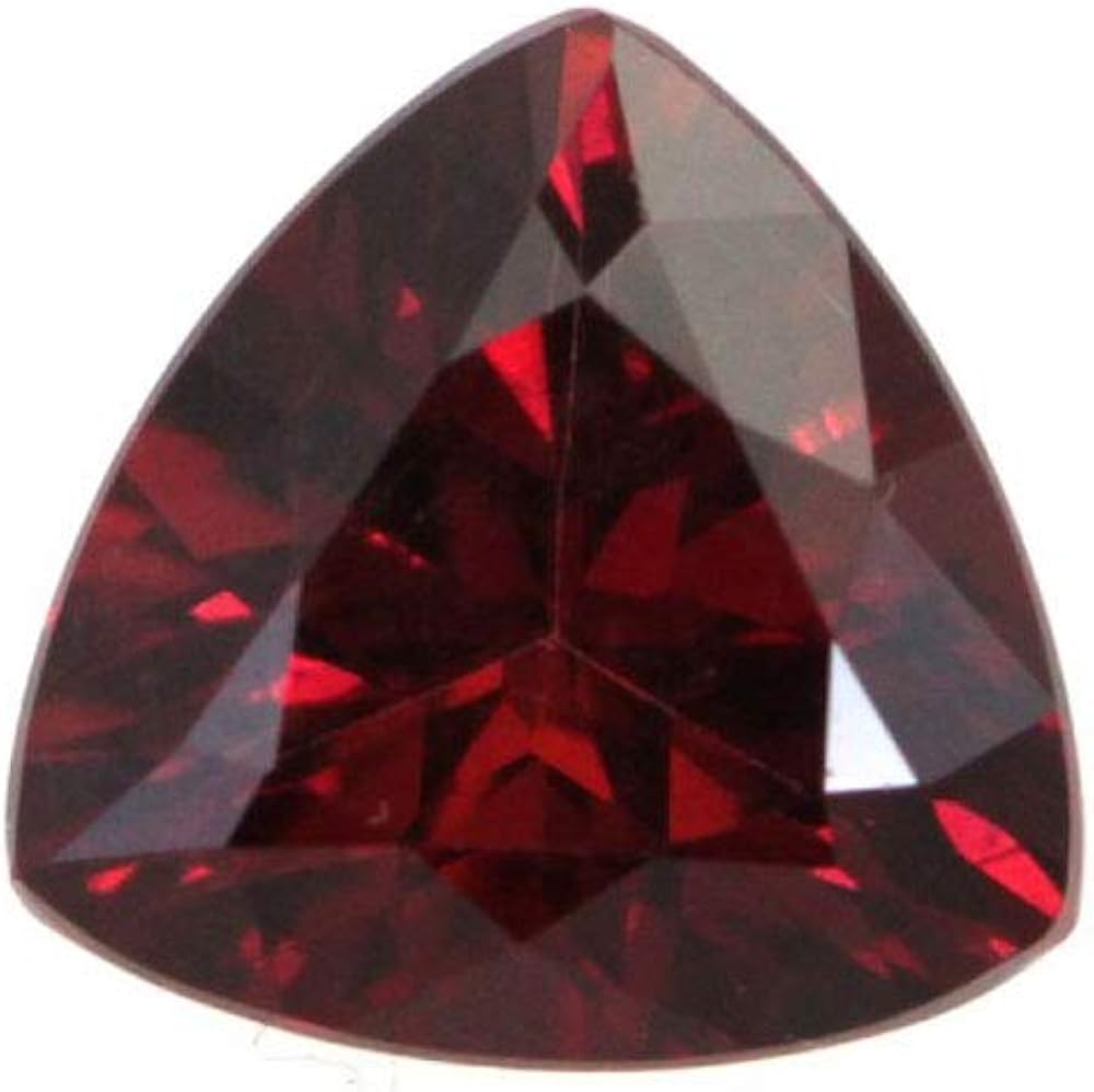 Ratnagarbha Natural Red Cut Trillion Shape Faceted Loose gem Stone, 3 mm 50 Piece