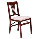 Urn Back Folding Chair in Warm Cherry Finish - Set of 2