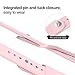 UMTELE Soft Silicone Replacement Strap with Rose Gold Frame for Fitbit Blaze Smart Fitness Watch, Small, Pink