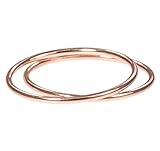 uGems 2 14K Rose Gold Filled Stacking Rings 1mm Round