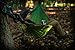 Camco Camping Hammock with Attached Storage Bag - Durable Comfortable Nylon Material, Supports 400 lbs, Perfect for Camping, Hiking, Beaches, Parks, Porches, Patios and Indoors - (Green/Olive) (51240)