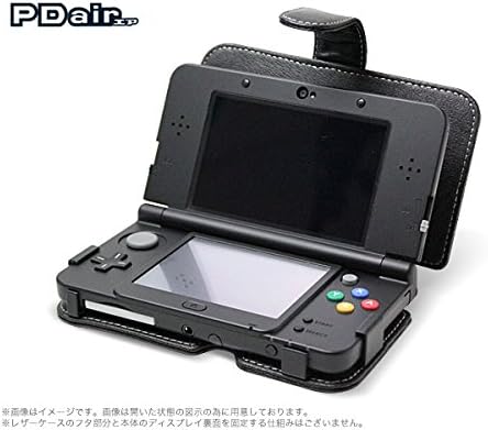Amazon Co Jp Pdair レザーケース For Newニンテンドー3ds 横開きタイプ ブラック レッドステッチ Palcnewn3dsb Bl Rd ゲーム