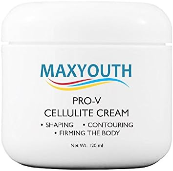 Pro-V Anti Cellulite Cream With Retinol + Caffeine + Green Tea + Collagen -Best Treatment For Shaping, Contouring, Toning, Firming The Body-Perfect Companion To Massager, Roller, Scrub, Brush-4 0z