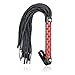 sunland Faux Leather Short Riding Whip with Diamond Pattern Handle