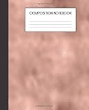Composition Notebook: Faux Luxury Rose Gold Metallic Glam College Ruled Notebook Lined School Journal