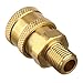 Tool Daily Pressure Washer Coupler, Quick Connect Fitting, Female NPT Socket to Male Thread, 5000 PSI, 1/4 Inch, 2-pack