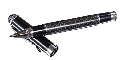 Visol Executive Carbon Fiber Pen and Business Card Holder Gift Set - Black (VAC378)