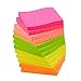 Sticky Notes with Lines 3 Inch X 3 Inch 5 Assorted Bright Color Lined Self-Stick Notes, 80 Sheet / Pad 12 Pad / Pack Easy Post Individual Package