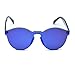 WearMe Pro - Round Super Full Lens Mirrored Sunglasses