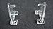 Amazing Drapery Hardware Hold Down Plastic Brackets for 2 1/2 inch Horizontal Blinds- Pack of 10 - Clear