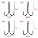 JL Sport Shaddock Fishing Pack of 20 Classic Sharp Durable Double Hooks High Carbon Steel Saltwater Hook Small Fly Tying Fishing Hooks