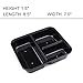 Glotech Item # SZ-304 34 Ounce Lunch Box Containers Set with Leak Proof Lid for Meal Prep and Portion Control in 3 compartment food containers-Microwaveable, Freezer & Dishwasher Safe,Pack of 50