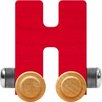 NameTrain Bright Letter Car H - Made in USA (Red)
