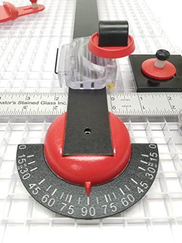 Creator's Beetle Bits Mini Glass Cutting System Portable Work Station For Geometric Shapes COMPLETE WITH 2 Waffle Grids AND Push Button Flying Beetle Glass Cutter INCLUDED - DIY - Made In The USA