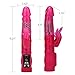 Bombex Temptation Rabbit Vibrator,Clitoral G-Spot Stimulator,Masturbation Vibe,Rotating Beaded Adult Massager for Women Female Beginner,Pink
