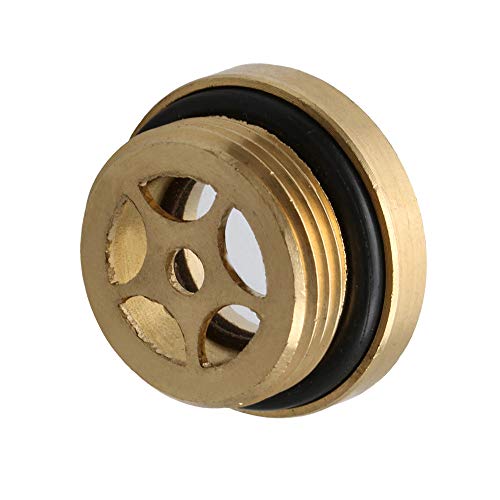 CNBTR M22x1.5 Brass Round Shape Screw-in Oil Level Sight Glass Tank Sight Glass Pack of 2 - Thumbnail 2