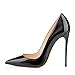 FSJ Women Casual Evening High Heels Shoes Pointed Toe Slip On 10 CM Pumps for Comfort Size 4-15 US