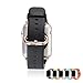 iSank Fit for Apple Watch Band, Premium Leather Replacement Strap Wrist Band [Come with Rose Gold Modern Buckle and Metal Clasp] fit for Apple Watch & Sport & Edition 38mm-Black