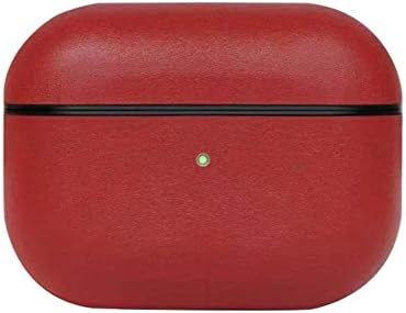 SMXGF Leather Case Cover For AirPods Pro,Charging Full Protective Premium Cover,Waterproof Wireless Bluetooth Headset Case Cover（Blue Wear it beautifully and stylishly (Color : Red)