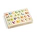 Wooden Peg Puzzle for toddlers - 3 Piece puzzle set for kids - Alphabet ABC, Numbers and Shapes Toy - Perfect pegged puzzles for kid learning letters, number, shape board puzzles for toddler ages 3+