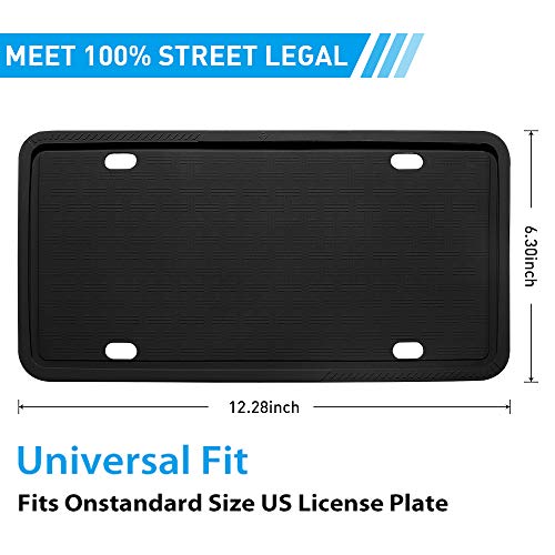 YOOHE License Plate Frame - Silicone License Plate Frame with Anti-Rust, Rain-Proof and Anti-Rattle for Standard U.S. License Plate - Thumbnail 2