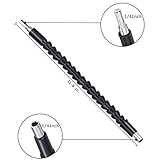 Flexible Extension Screwdriver Bit Holder Magnetic Extention Hex Shaft Screw Power Drill Connection Tip 11.8 inch Flex Adapter W/Extend Drive Quick Connect Adaptor Size Hexagon 1/4 '' (Best Seller)
