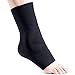 Ankle Brace Compression FREETOO Silicone Support Sleeve with Silicone Inserts for Athletics, Injury Recovery, Joint Pain, Eases Swelling L