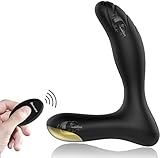 PALOQUETH Male Vibrating Prostate Massager Sex Toy with 2 Powerful Motors & 10 Stimulation Patterns for Wireless Remote Control Anal Pleasure, Unisex G Spot Vibrator Anal Sex Toy