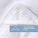 puredown® Lightweight Goose Feather Down Comforter Queen Size, White Duvet Insert Full for Warm Weather/Hot Sleeper(White, 88 * 88