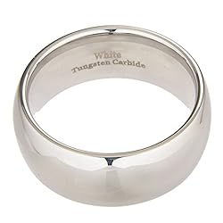 MJ Metals Jewelry 3mm White Tungsten Carbide