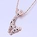 MR.TIE 18K Rose-Gold Plated Cute Animal Pendant Neck Chain Necklace Valentine's Day Gift