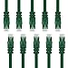 GearIT 10 Pack, Cat 6 Ethernet Cable Cat6 Snagless Patch 7 Feet - Computer LAN Network Cord, Green - Compatible with 10 Port Switch POE 10port Gigabit primary