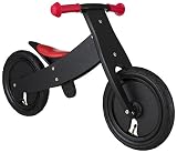 BIKESTAR® Premium 30.5cm (12 pulgadas) Bicicleta sin pedales para niños de 2 años con el marco ajustable ★ Edición de madera natural ★ Negro ★ Crece a la vez que su hijo!
