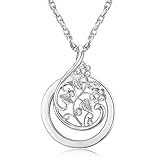 Ylucky 2X Magnifying Glass Necklace Pendant Stainless Steel Cross Magnifier Necklace Women Adjustable 26 Inch Chain Necklace