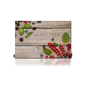 Canvas Wall Art - Fresh Summer Berries on Wooden Background - Giclee Print Gallery Wrap Modern Home Art Ready to Hang - 12" x 18"