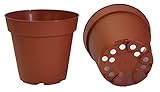 30 Plastic Pots for Plants, Cuttings & Seedlings, 4-Inch, Standard. Color: Terracotta