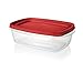 Rubbermaid Easy Find 8.5-Cup Food Storage Container, Small, Clear with Red Lid